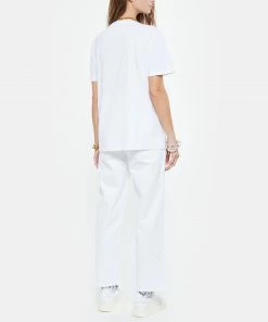 GOLDEN GOOSE Tee-shirt Étoile Coton Blanc Doré -Boutique MAJESTIC FILATURES unnamed file 4096