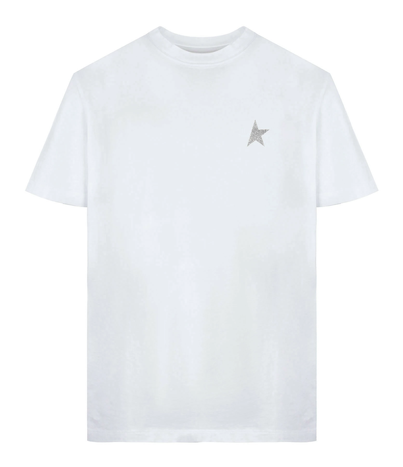 GOLDEN GOOSE Tee-shirt Étoile Coton Blanc Argenté 3 GOLDEN GOOSE Tee-shirt Étoile Coton Blanc Argenté
