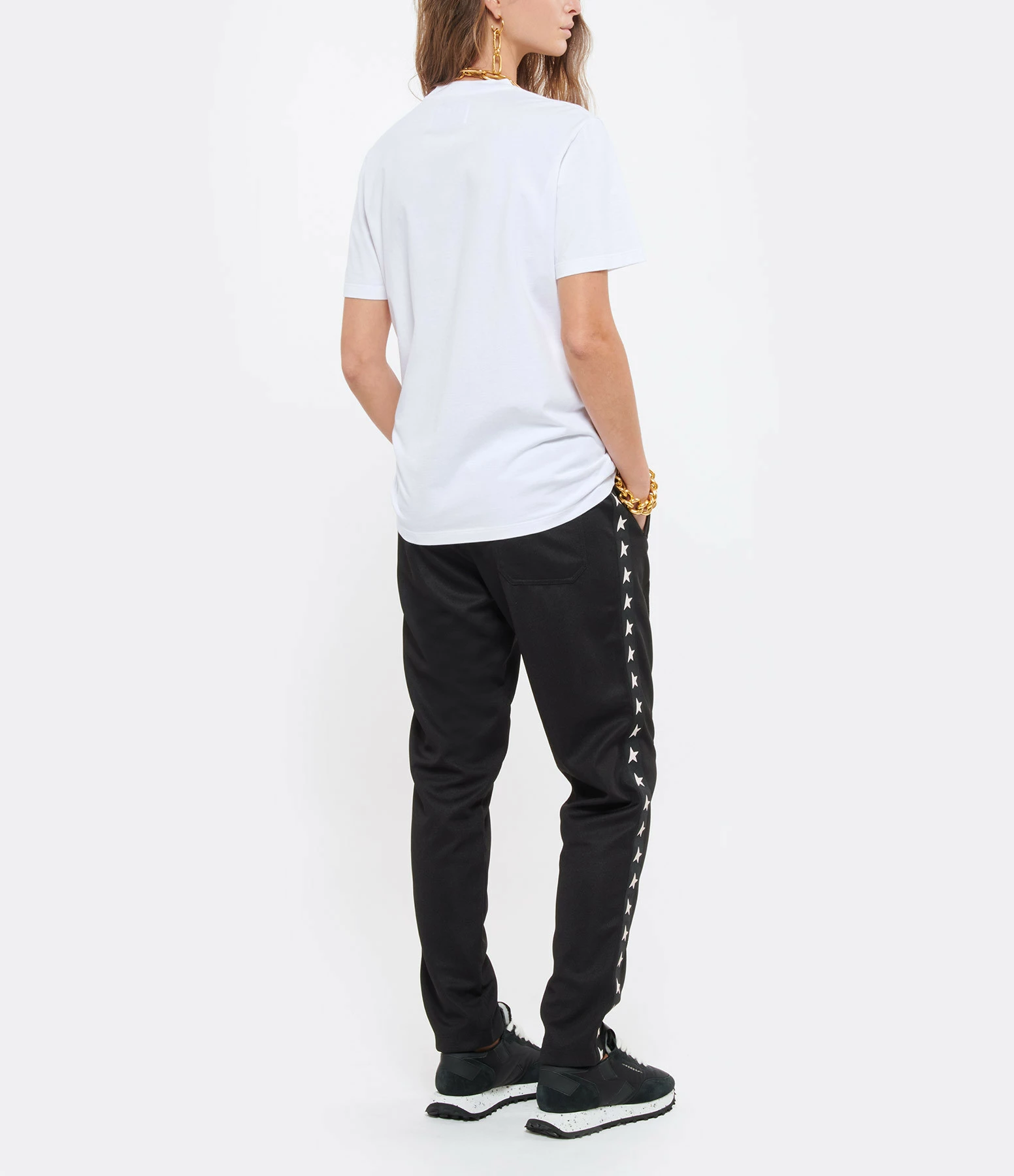 GOLDEN GOOSE Tee-shirt Étoile Coton Blanc Argenté 7 GOLDEN GOOSE Tee-shirt Étoile Coton Blanc Argenté – Image 5