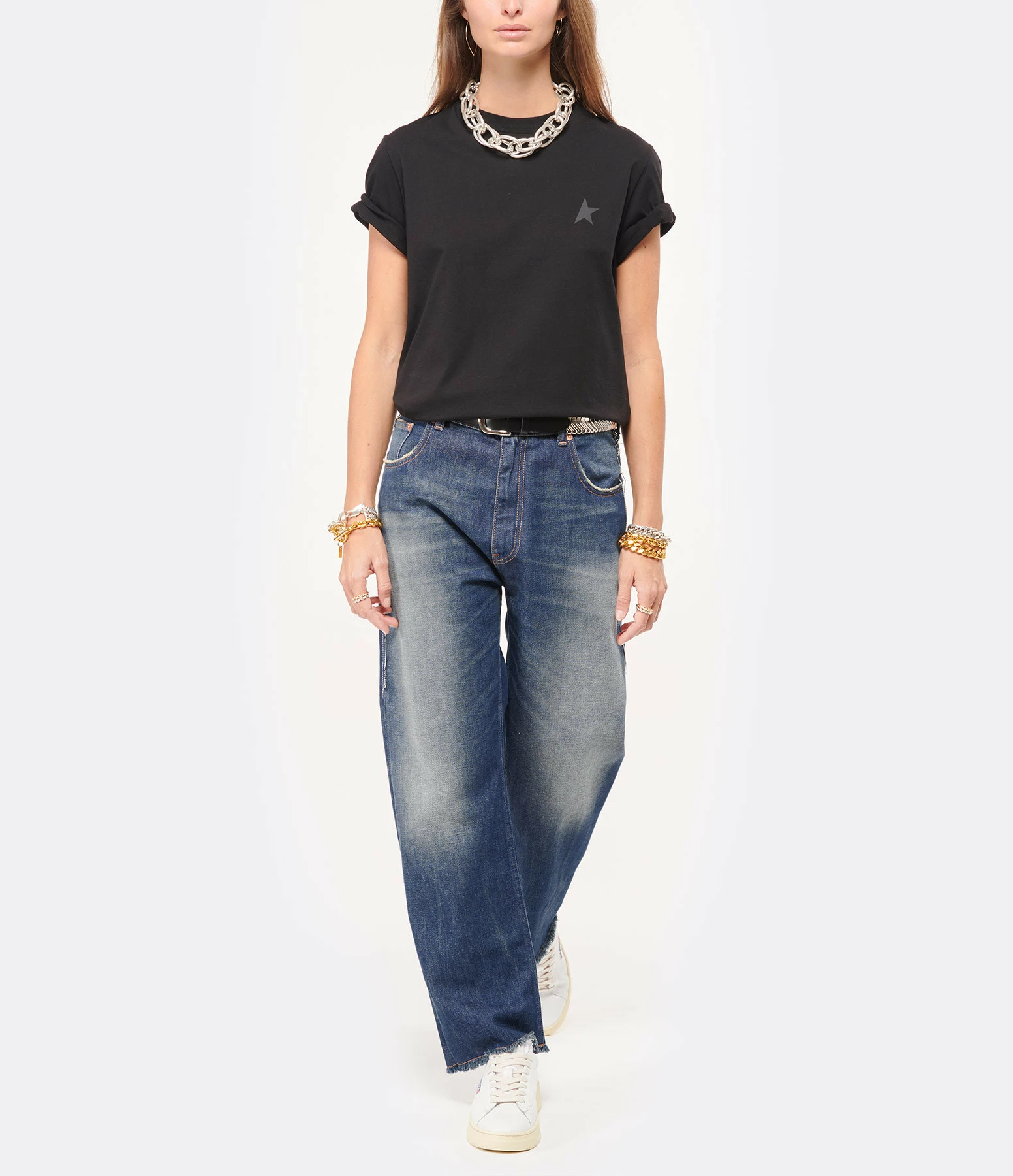 GOLDEN GOOSE Tee-shirt Étoile Coton Noir 6 GOLDEN GOOSE Tee-shirt Étoile Coton Noir – Image 4