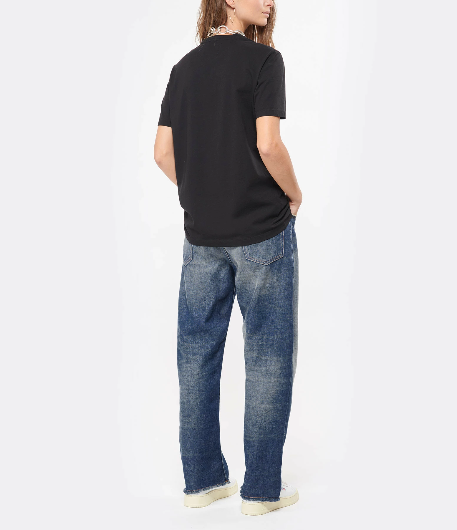 GOLDEN GOOSE Tee-shirt Étoile Coton Noir 7 GOLDEN GOOSE Tee-shirt Étoile Coton Noir – Image 5