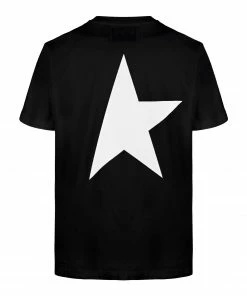 Alternative view of GOLDEN GOOSE Tee-shirt Big Star Coton Noir Blanc