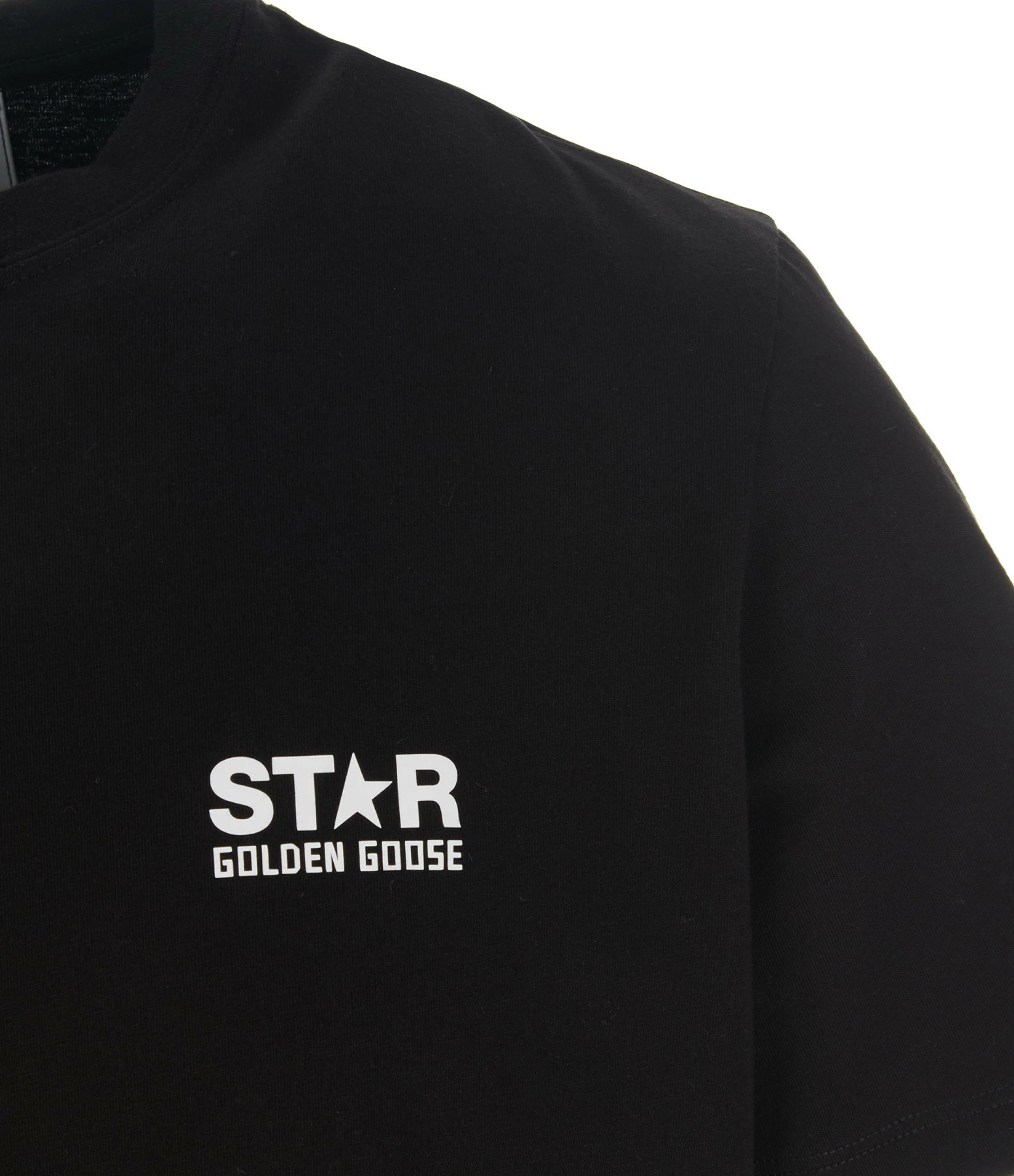 GOLDEN GOOSE Tee-shirt Big Star Coton Noir Blanc 5 GOLDEN GOOSE Tee-shirt Big Star Coton Noir Blanc – Image 3