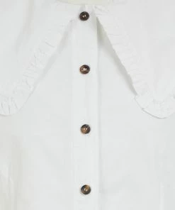 Alternative view of GANNI Top Coton Popeline Blanc