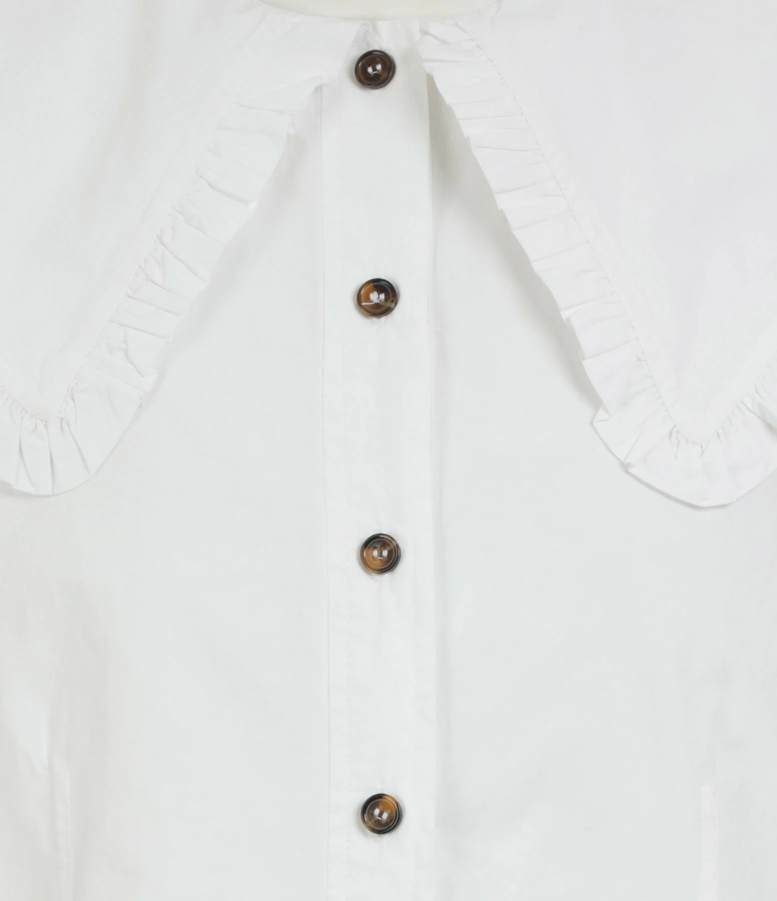 GANNI Top Coton Popeline Blanc 4 GANNI Top Coton Popeline Blanc – Image 2