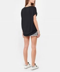 MAJESTIC FILATURES Tee-shirt Loose Col V Lin Noir -Boutique MAJESTIC FILATURES unnamed file 4182