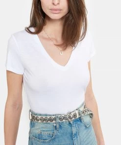 MAJESTIC FILATURES Tee-shirt Julia Col V Coton Blanc 9 MAJESTIC FILATURES Tee-shirt Julia Col V Coton Blanc -Boutique MAJESTIC FILATURES unnamed file 4185