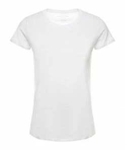 MAJESTIC FILATURES Tee-shirt Jamie Col Rond Coton Blanc