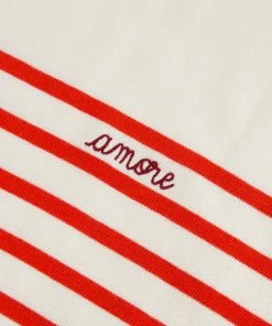 Alternative view of MAISON LABICHE Tee-shirt Cool Sailor Amore Coton Biologique Rouge Ivoire
