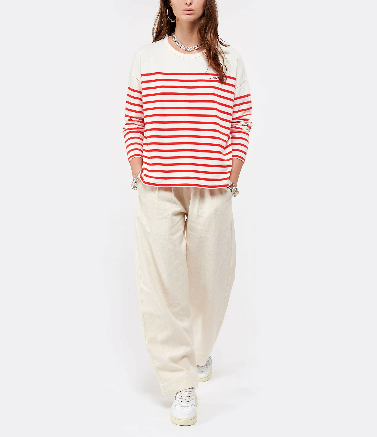 MAISON LABICHE Tee-shirt Cool Sailor Amore Coton Biologique Rouge Ivoire 6 MAISON LABICHE Tee-shirt Cool Sailor Amore Coton Biologique Rouge Ivoire – Image 4