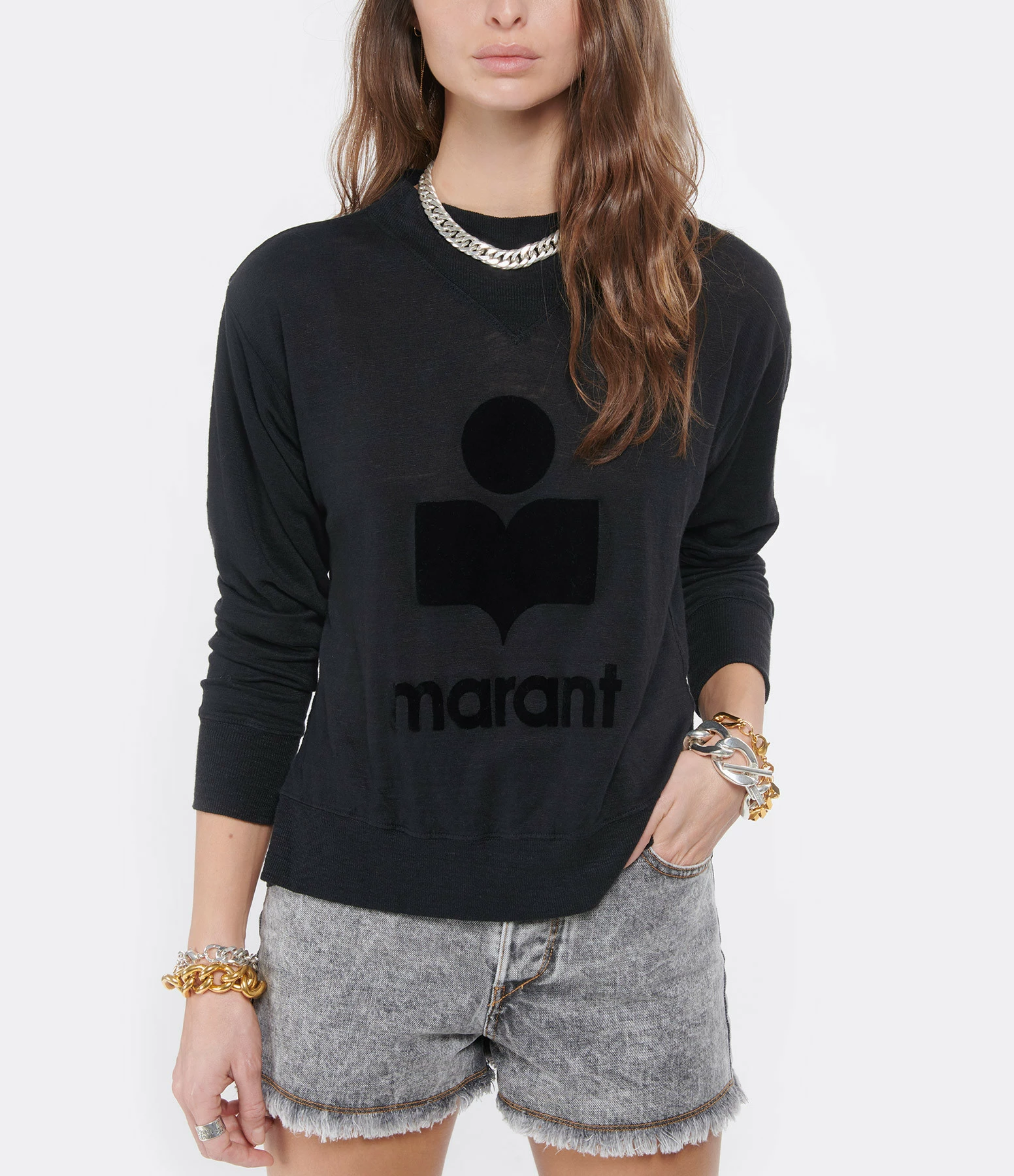 ISABEL MARANT ÉTOILE Tee-shirt Kilsen Lin Noir 5 ISABEL MARANT ÉTOILE Tee-shirt Kilsen Lin Noir – Image 3