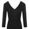 MAJESTIC FILATURES Tee-shirt Manches 3/4 Col V Lin Noir 1 MAJESTIC FILATURES Tee-shirt Manches 3/4 Col V Lin Noir -Boutique MAJESTIC FILATURES unnamed file 4216