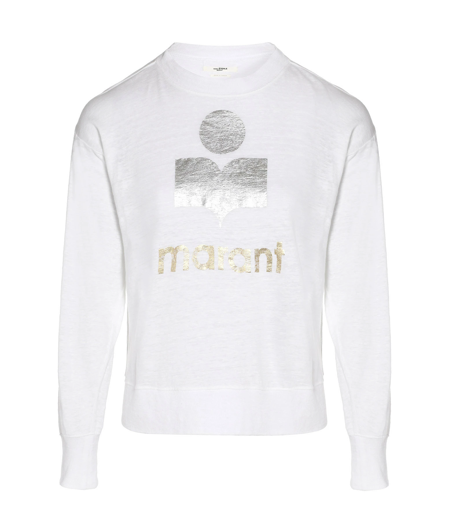 ISABEL MARANT ÉTOILE Tee-shirt Klowia Lin Blanc Argenté Doré 3 ISABEL MARANT ÉTOILE Tee-shirt Klowia Lin Blanc Argenté Doré