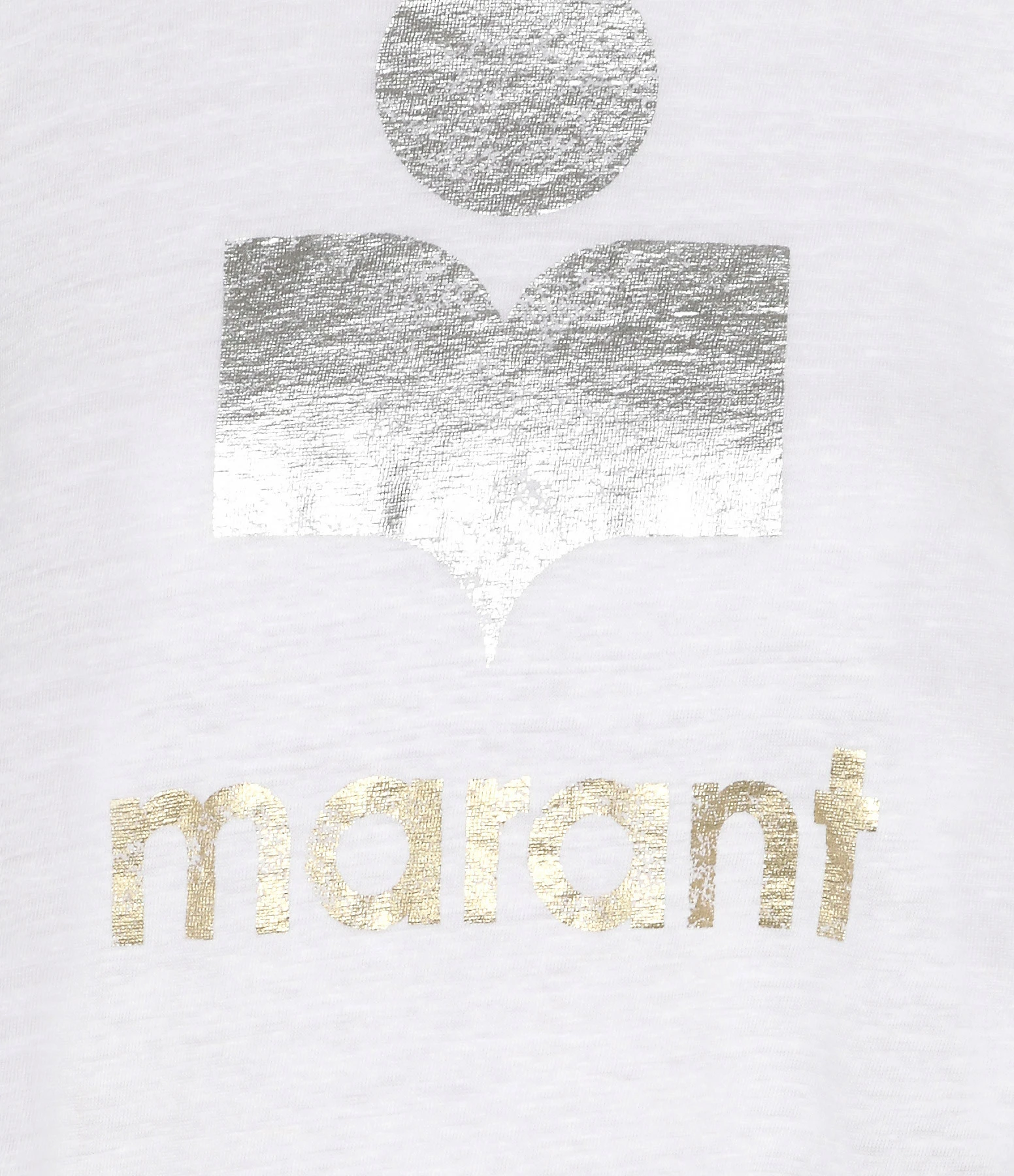 ISABEL MARANT ÉTOILE Tee-shirt Klowia Lin Blanc Argenté Doré 4 ISABEL MARANT ÉTOILE Tee-shirt Klowia Lin Blanc Argenté Doré – Image 2
