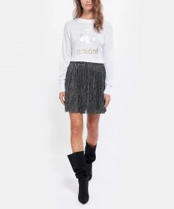 ISABEL MARANT ÉTOILE Tee-shirt Klowia Lin Blanc Argenté Doré 8 ISABEL MARANT ÉTOILE Tee-shirt Klowia Lin Blanc Argenté Doré -Boutique MAJESTIC FILATURES unnamed file 4235