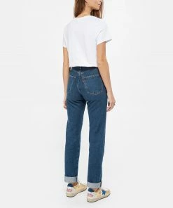 A.P.C. Tee-shirt Coton Blanc Bleu Marine -Boutique MAJESTIC FILATURES unnamed file 4246
