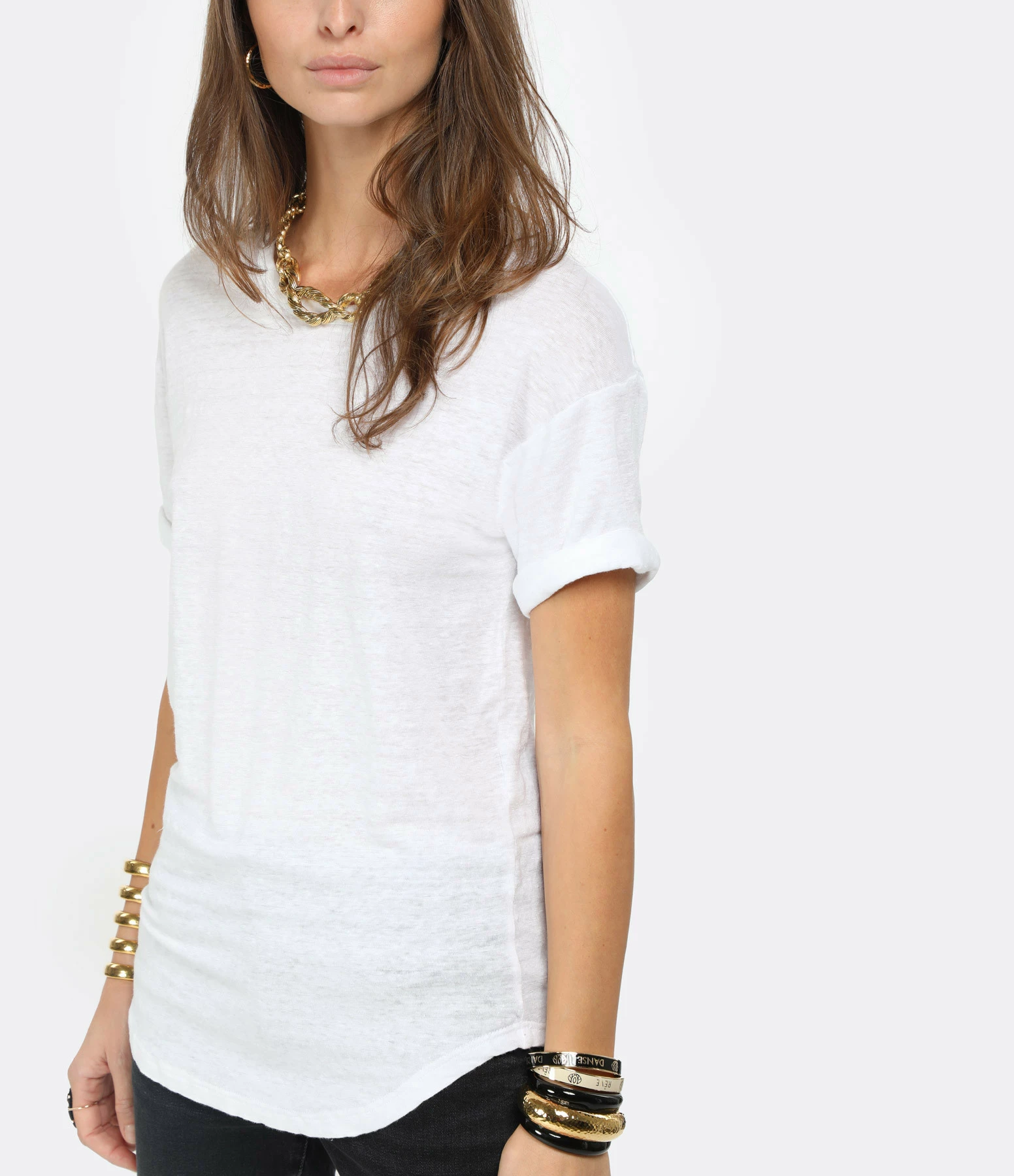 ISABEL MARANT ÉTOILE Tee-shirt Koldi Uni Lin Blanc 5 ISABEL MARANT ÉTOILE Tee-shirt Koldi Uni Lin Blanc – Image 3