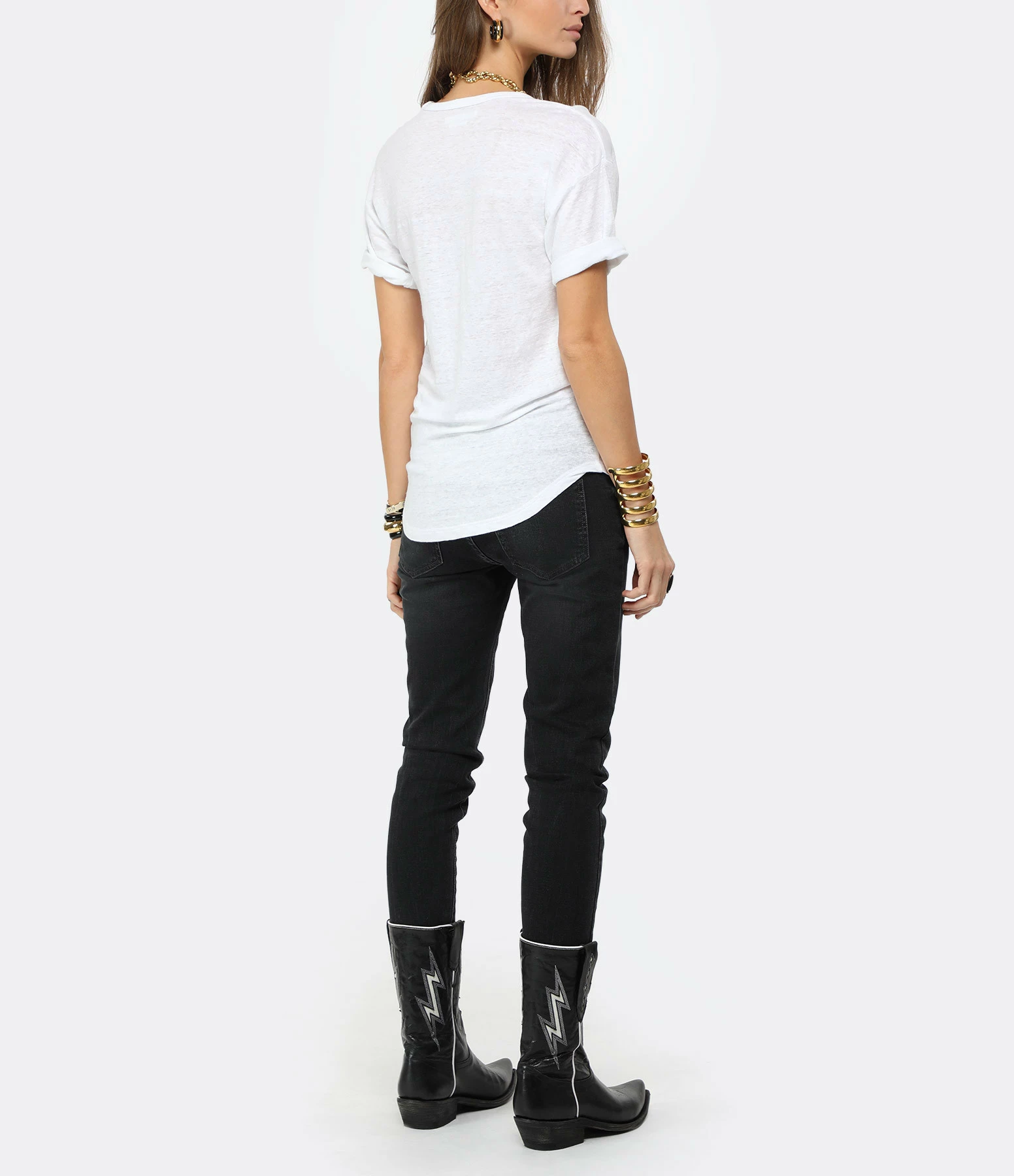 ISABEL MARANT ÉTOILE Tee-shirt Koldi Uni Lin Blanc 7 ISABEL MARANT ÉTOILE Tee-shirt Koldi Uni Lin Blanc – Image 5