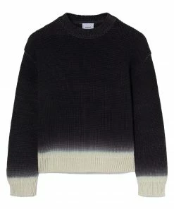 HALFBOY Pull Crew Over Tie & Dye Laine Noir