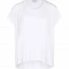JEANNE VOULAND Tee-shirt Bach Col Rond Lyocell Blanc