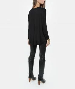 MARGAUX LONNBERG Tee-shirt Ines Noir -Boutique MAJESTIC FILATURES unnamed file 4332