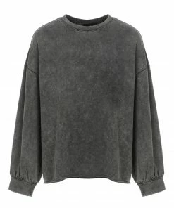 RAILS Top Coton Noir Délavé