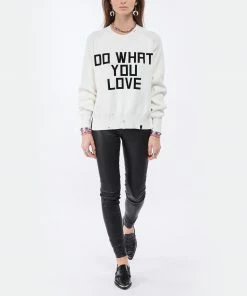 GOLDEN GOOSE Pull Journey Do What You Love Coton Blanc -Boutique MAJESTIC FILATURES unnamed file 506