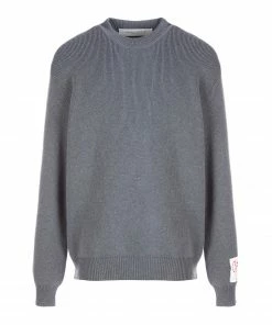 GOLDEN GOOSE Pull Homme Coton Gris Foncé