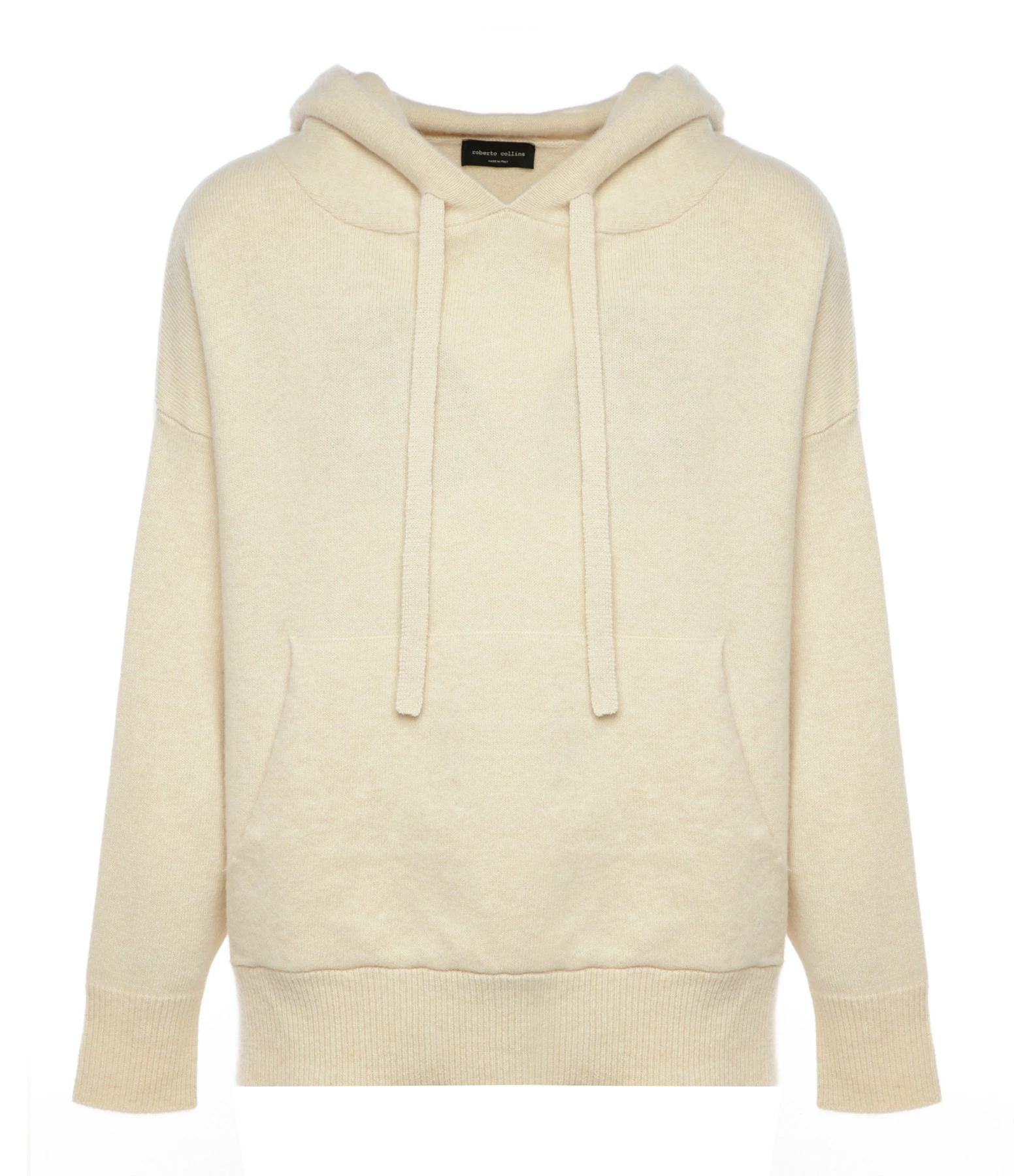 ROBERTO COLLINA Pull Capuche Laine Mérino Vanille 3 ROBERTO COLLINA Pull Capuche Laine Mérino Vanille