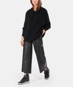 ROBERTO COLLINA Pull Capuche Laine Mérino Noir -Boutique MAJESTIC FILATURES unnamed file 542