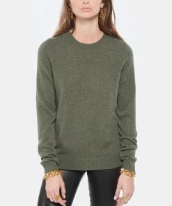 KUJTEN Pull Dorita Col Rond Cachemire Kaki Foncé, Exclusivité Lulli -Boutique MAJESTIC FILATURES unnamed file 546