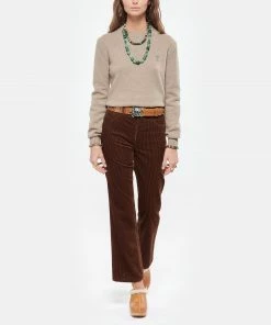 AMI PARIS Pull Col Rond Ami De Cachemire Recyclé Beige -Boutique MAJESTIC FILATURES unnamed file 573
