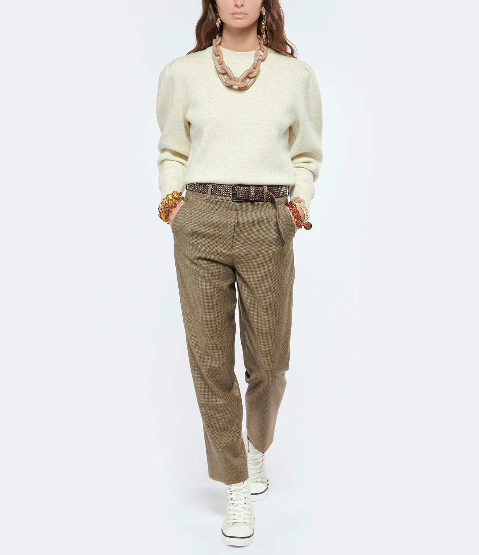 ISABEL MARANT ÉTOILE Pull Kelaya Coton Écru 6 ISABEL MARANT ÉTOILE Pull Kelaya Coton Écru – Image 4