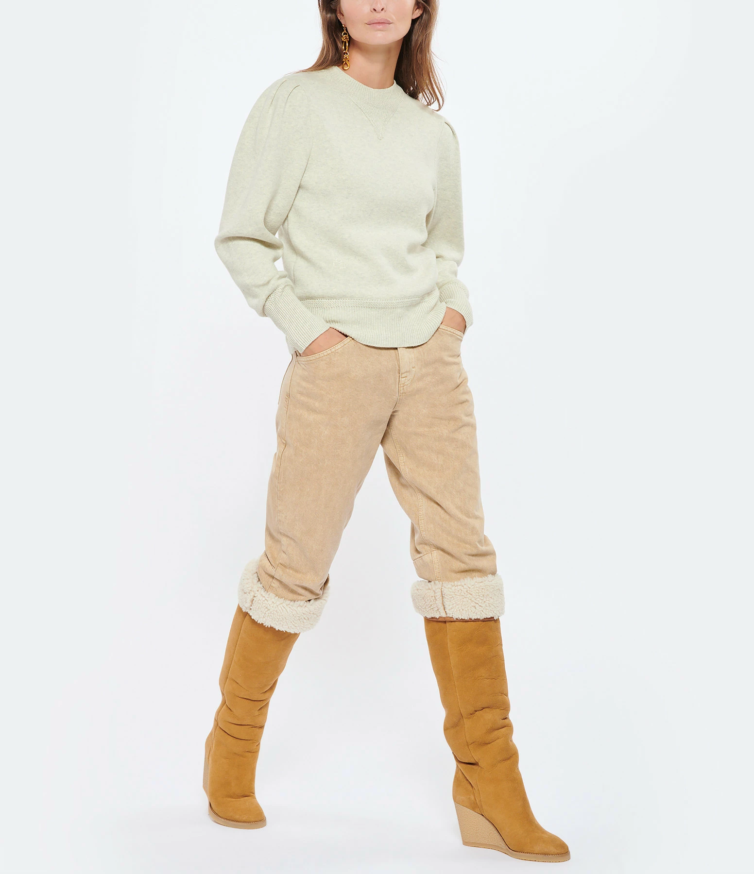 ISABEL MARANT ÉTOILE Pull Kelaya Coton Écru 8 ISABEL MARANT ÉTOILE Pull Kelaya Coton Écru – Image 6