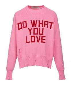 GOLDEN GOOSE Pull Delilah Do What You Love Coton Rose
