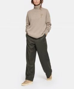 AMI PARIS Pull Col Roulé Unisexe Ami De Cœur Laine Beige -Boutique MAJESTIC FILATURES unnamed file 656