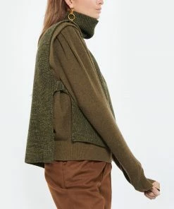 ISABEL MARANT ÉTOILE Plastron Megan Laine Kaki -Boutique MAJESTIC FILATURES unnamed file 681