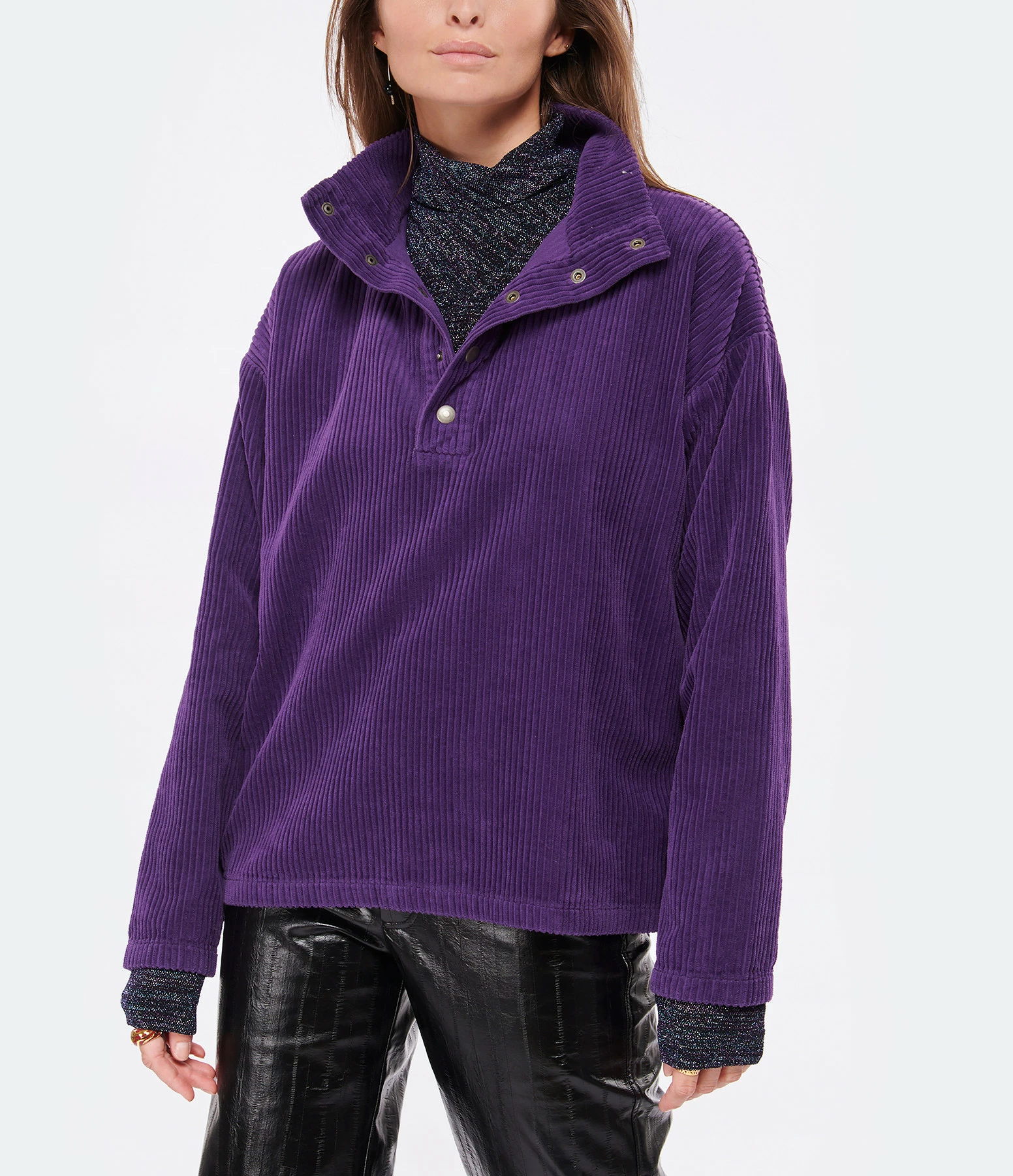 MODETROTTER Pull Monalisa Coton Violet 5 MODETROTTER Pull Monalisa Coton Violet – Image 3