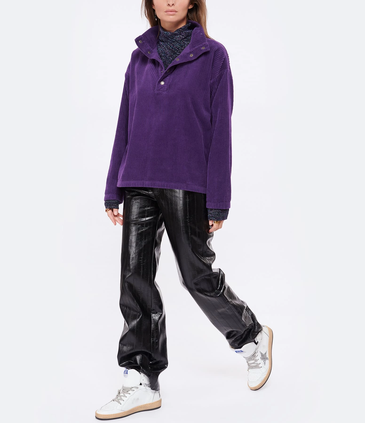 MODETROTTER Pull Monalisa Coton Violet 6 MODETROTTER Pull Monalisa Coton Violet – Image 4