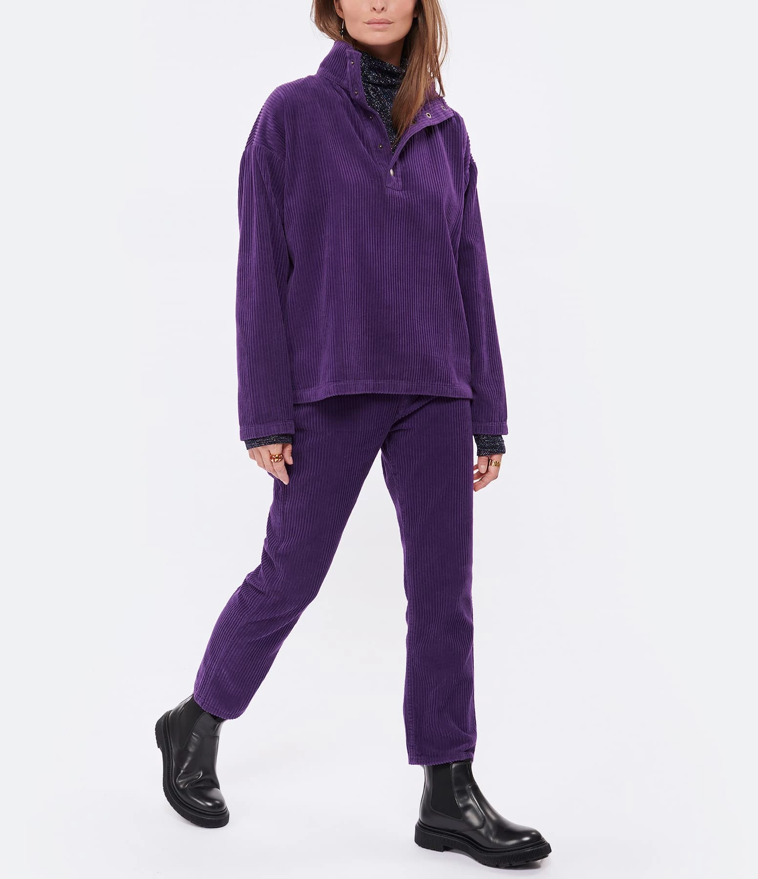 MODETROTTER Pull Monalisa Coton Violet 8 MODETROTTER Pull Monalisa Coton Violet – Image 6