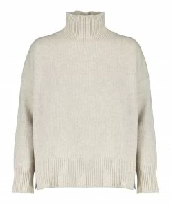 KUJTEN Pull Ulla Col Cheminé Oversize Cachemire Avoine