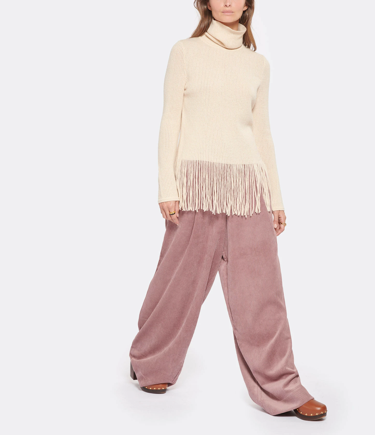 ZIMMERMANN Pull Franges Cachemire Laine Ivoire 5 ZIMMERMANN Pull Franges Cachemire Laine Ivoire – Image 3