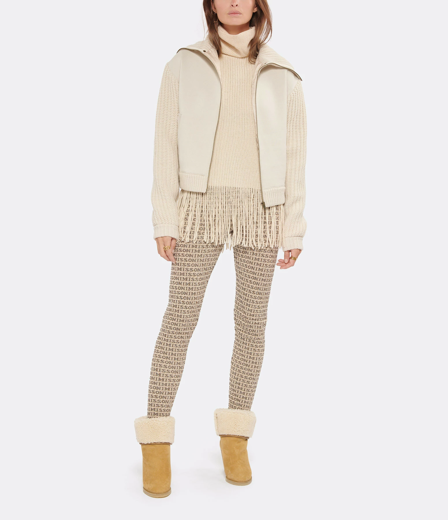 ZIMMERMANN Pull Franges Cachemire Laine Ivoire 7 ZIMMERMANN Pull Franges Cachemire Laine Ivoire – Image 5