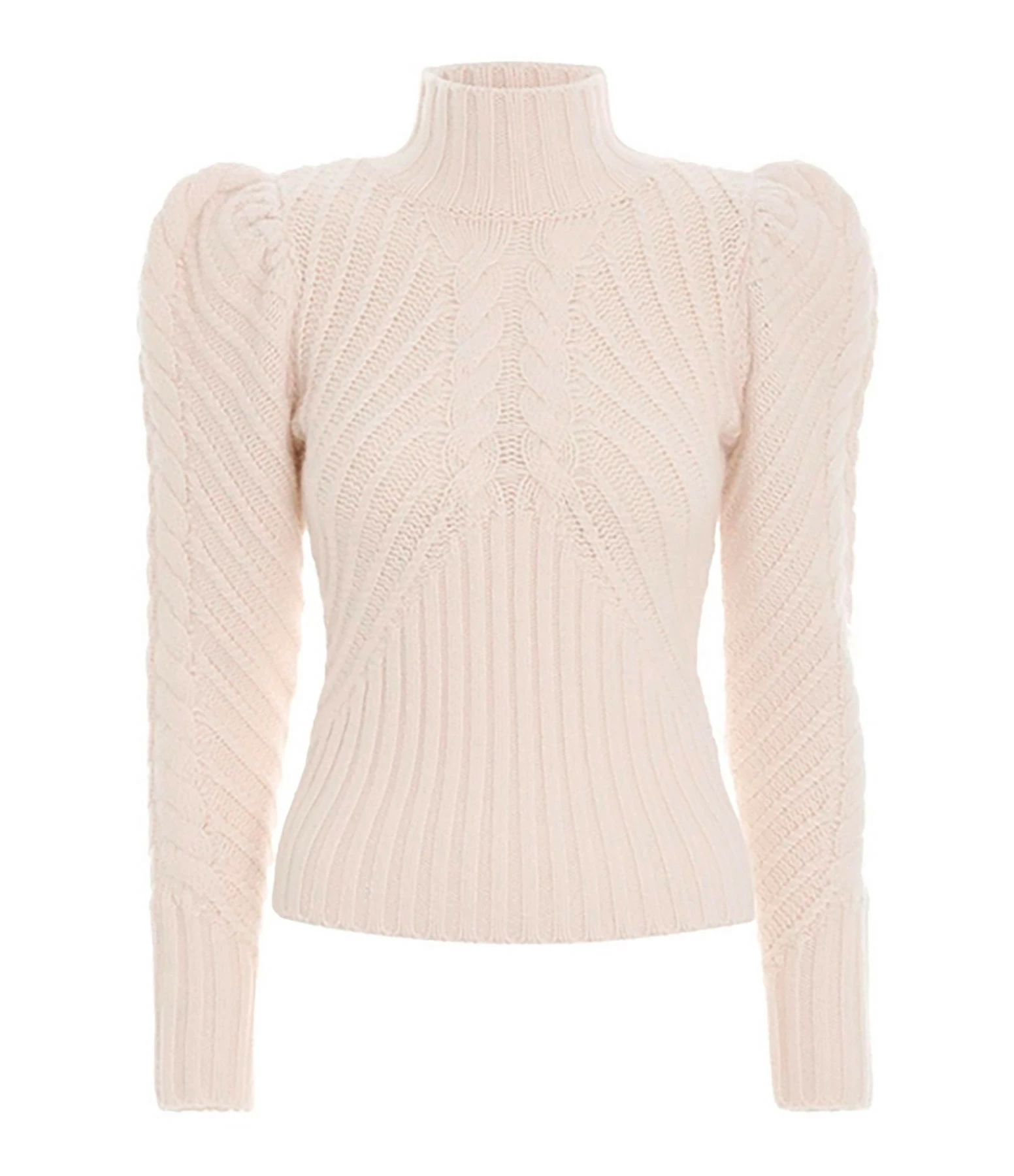 ZIMMERMANN Pull Col Roulé Cachemire Crème 3 ZIMMERMANN Pull Col Roulé Cachemire Crème