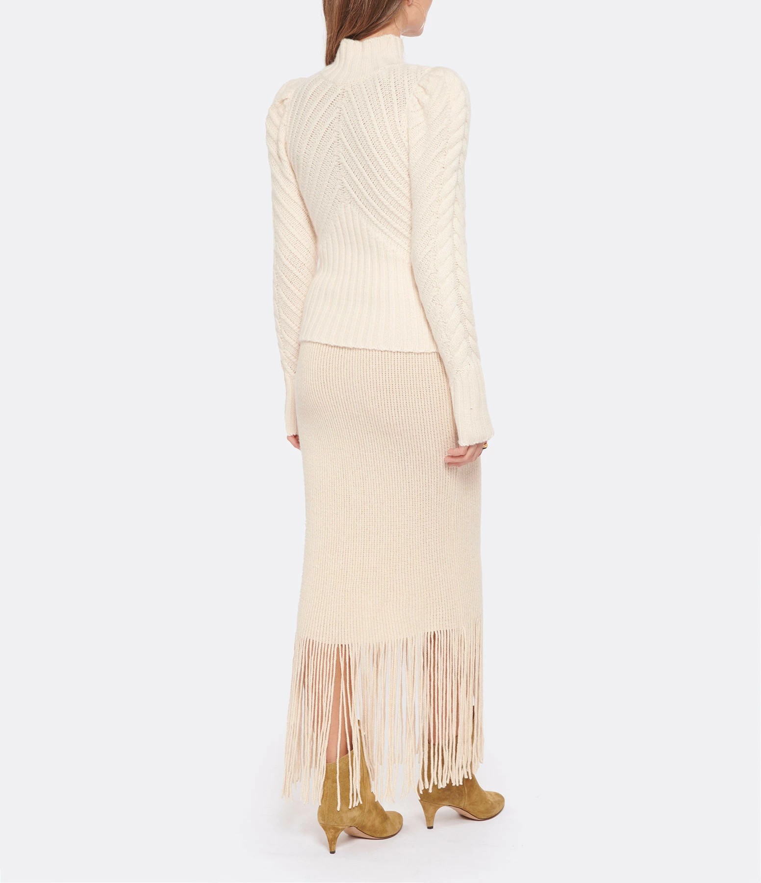 ZIMMERMANN Pull Col Roulé Cachemire Crème 6 ZIMMERMANN Pull Col Roulé Cachemire Crème – Image 4