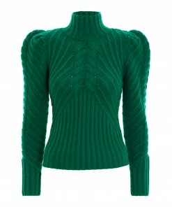 ZIMMERMANN Pull Col Roulé Cachemire Vert Forêt