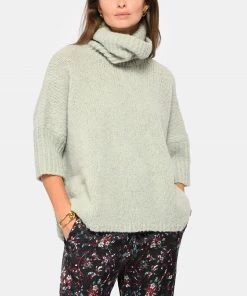 MAEVY MOUVEMENT LIBRE Pull Wood Col Roulé Alpaga Laine Givre -Boutique MAJESTIC FILATURES unnamed file 756