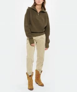 ISABEL MARANT ÉTOILE Pull Fancy Laine Kaki -Boutique MAJESTIC FILATURES unnamed file 764