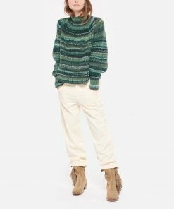 ANTIK BATIK Pull Emmy Laine Rayures Vert -Boutique MAJESTIC FILATURES unnamed file 777