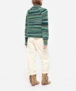 ANTIK BATIK Pull Emmy Laine Rayures Vert -Boutique MAJESTIC FILATURES unnamed file 778